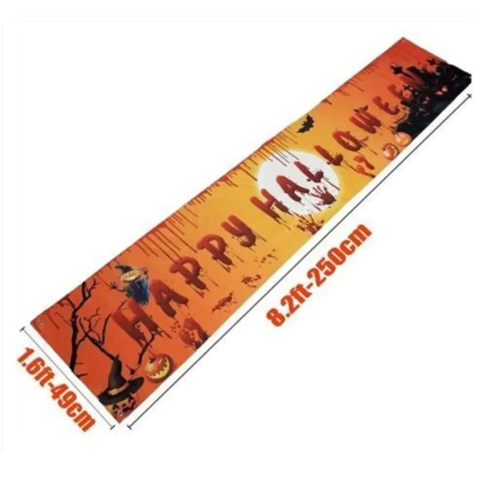 Happy Halloween Banner  Halloween Outdoor Decoration SET OF 4 size 98